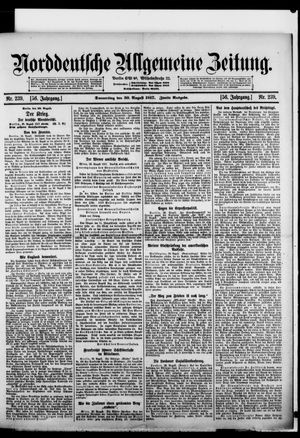 Norddeutsche allgemeine Zeitung on Aug 30, 1917