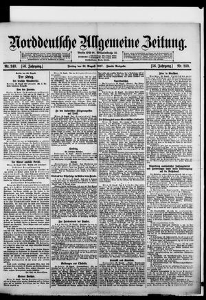 Norddeutsche allgemeine Zeitung on Aug 31, 1917
