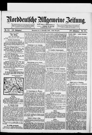 Norddeutsche allgemeine Zeitung vom 01.09.1917