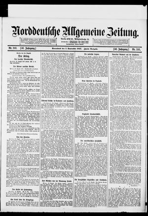 Norddeutsche allgemeine Zeitung on Sep 1, 1917