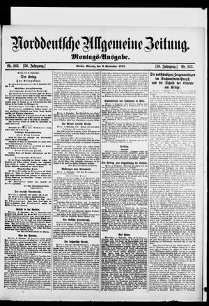 Norddeutsche allgemeine Zeitung on Sep 3, 1917