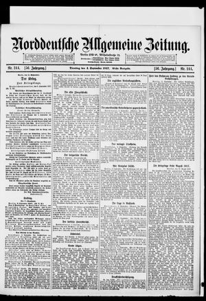 Norddeutsche allgemeine Zeitung on Sep 4, 1917