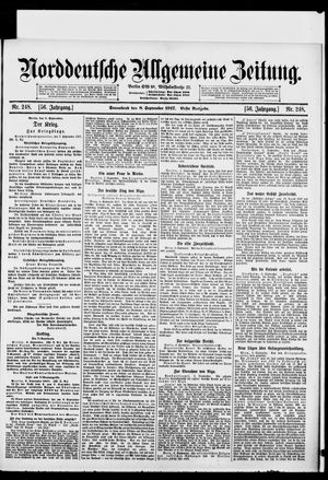Norddeutsche allgemeine Zeitung vom 08.09.1917