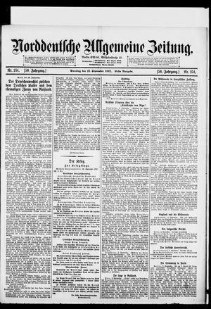 Norddeutsche allgemeine Zeitung vom 11.09.1917
