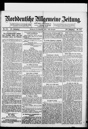 Norddeutsche allgemeine Zeitung vom 14.09.1917