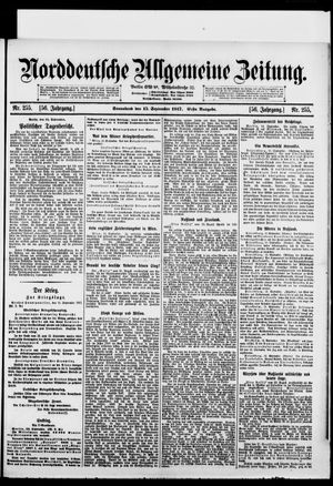 Norddeutsche allgemeine Zeitung on Sep 15, 1917