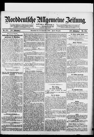 Norddeutsche allgemeine Zeitung vom 15.09.1917