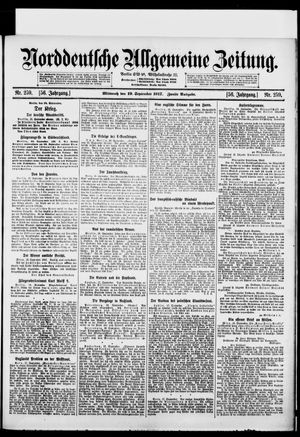Norddeutsche allgemeine Zeitung on Sep 19, 1917