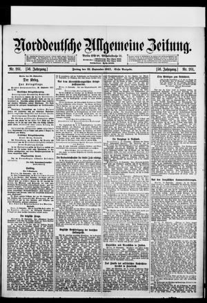 Norddeutsche allgemeine Zeitung vom 21.09.1917