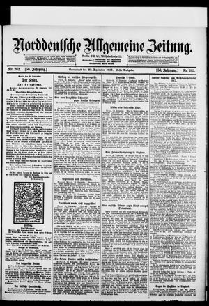 Norddeutsche allgemeine Zeitung vom 22.09.1917