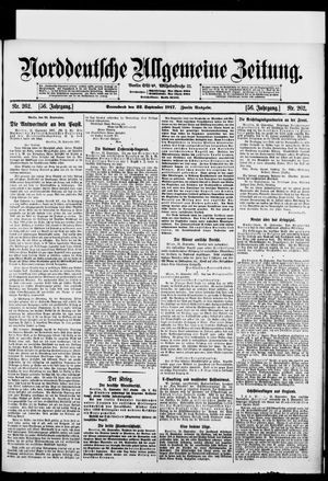 Norddeutsche allgemeine Zeitung on Sep 22, 1917
