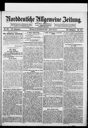 Norddeutsche allgemeine Zeitung vom 26.09.1917