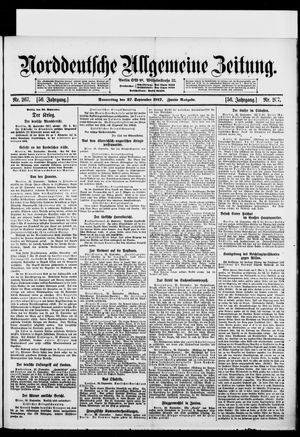 Norddeutsche allgemeine Zeitung vom 27.09.1917