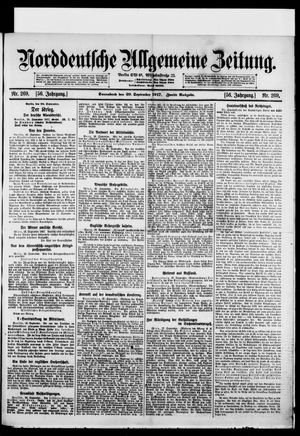 Norddeutsche allgemeine Zeitung on Sep 29, 1917