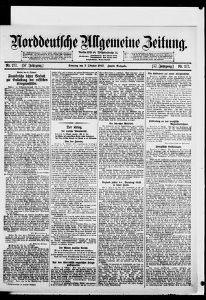 Norddeutsche allgemeine Zeitung on Oct 7, 1917