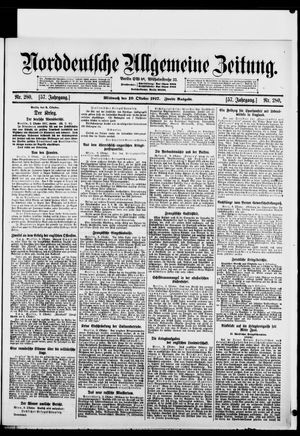 Norddeutsche allgemeine Zeitung on Oct 10, 1917