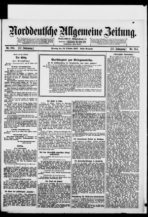 Norddeutsche allgemeine Zeitung vom 14.10.1917