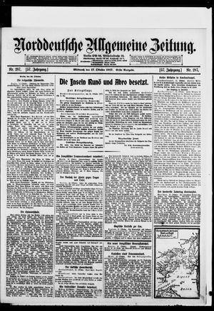 Norddeutsche allgemeine Zeitung vom 17.10.1917