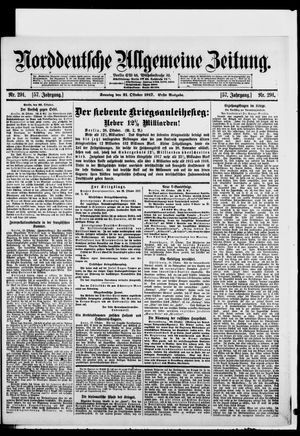 Norddeutsche allgemeine Zeitung vom 21.10.1917