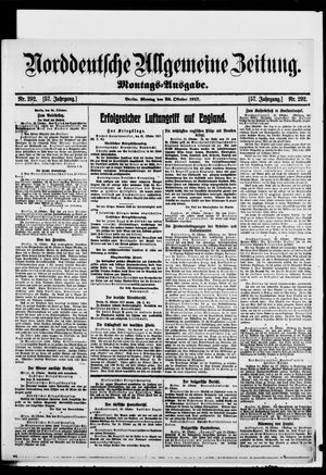 Norddeutsche allgemeine Zeitung on Oct 22, 1917
