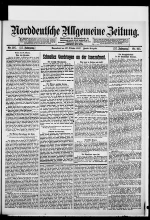Norddeutsche allgemeine Zeitung vom 27.10.1917