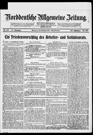 Norddeutsche allgemeine Zeitung vom 12.11.1917