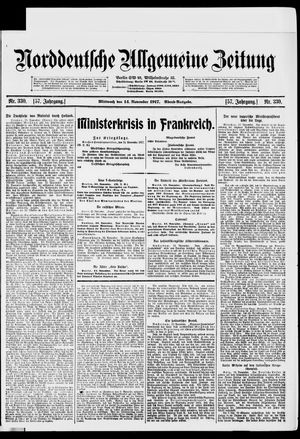 Norddeutsche allgemeine Zeitung vom 14.11.1917