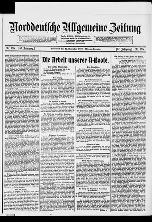 Norddeutsche allgemeine Zeitung on Nov 17, 1917