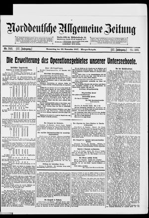 Norddeutsche allgemeine Zeitung on Nov 22, 1917