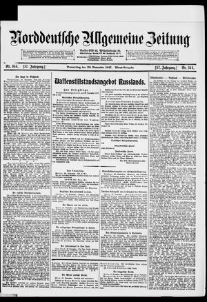 Norddeutsche allgemeine Zeitung vom 22.11.1917