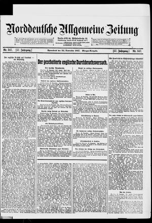 Norddeutsche allgemeine Zeitung vom 24.11.1917
