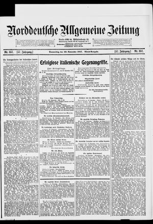 Norddeutsche allgemeine Zeitung on Nov 29, 1917