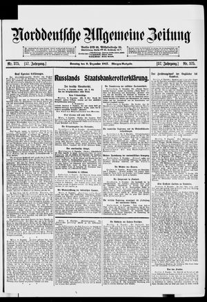 Norddeutsche allgemeine Zeitung vom 09.12.1917