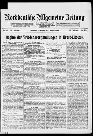 Norddeutsche allgemeine Zeitung vom 24.12.1917