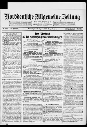 Norddeutsche allgemeine Zeitung vom 27.12.1917