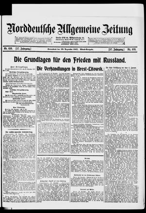 Norddeutsche allgemeine Zeitung vom 29.12.1917