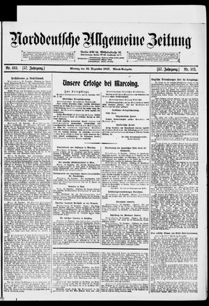 Norddeutsche allgemeine Zeitung vom 31.12.1917
