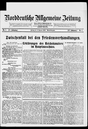 Norddeutsche allgemeine Zeitung vom 04.01.1918