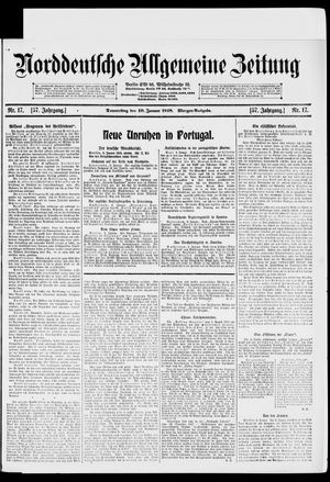 Norddeutsche allgemeine Zeitung on Jan 10, 1918
