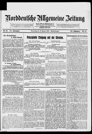 Norddeutsche allgemeine Zeitung on Jan 17, 1918