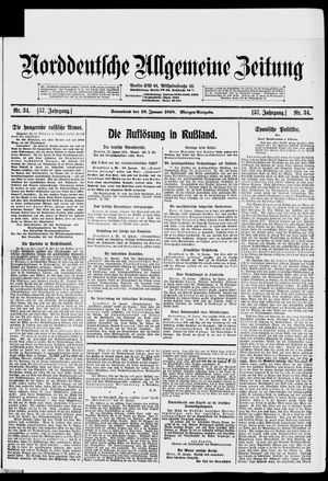 Norddeutsche allgemeine Zeitung vom 19.01.1918