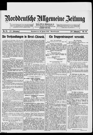 Norddeutsche allgemeine Zeitung vom 19.01.1918