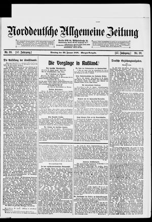 Norddeutsche allgemeine Zeitung vom 22.01.1918