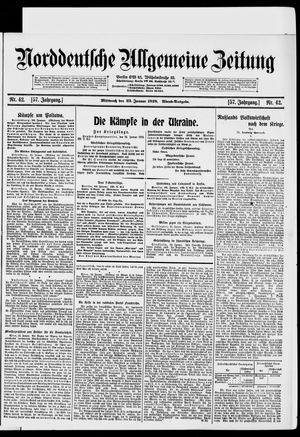 Norddeutsche allgemeine Zeitung on Jan 23, 1918