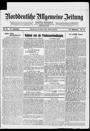 Norddeutsche allgemeine Zeitung on Jan 30, 1918