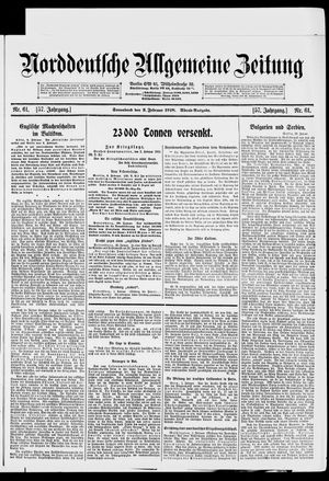 Norddeutsche allgemeine Zeitung on Feb 2, 1918