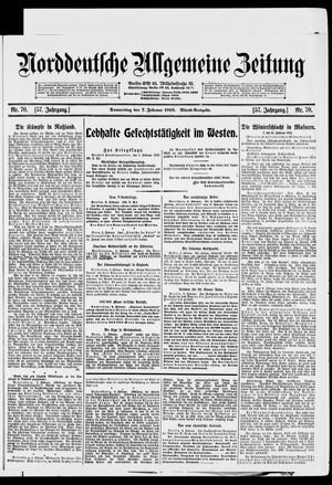 Norddeutsche allgemeine Zeitung on Feb 7, 1918