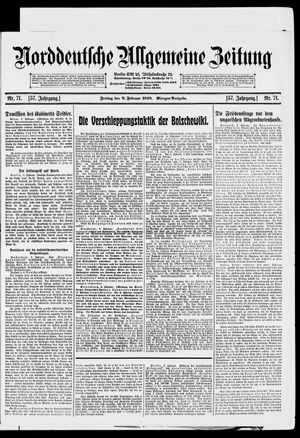 Norddeutsche allgemeine Zeitung on Feb 8, 1918