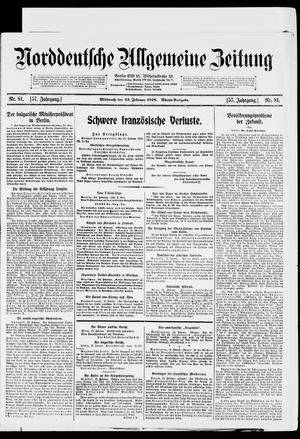 Norddeutsche allgemeine Zeitung vom 13.02.1918