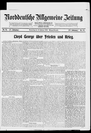 Norddeutsche allgemeine Zeitung vom 14.02.1918